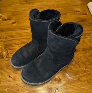 Birkenstock Uppsala Black Suede Boots